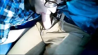 Cute Girl Gives Head to Stranger in Train