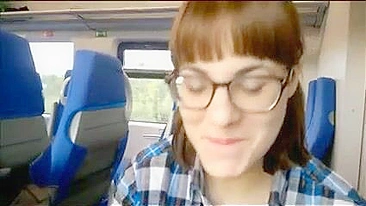Cute Girl Gives Head to Stranger in Train
