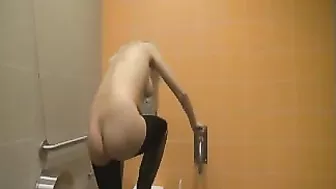 Guy Picks Up Hot Blonde Chick and Fucks Her in Public Bathroom