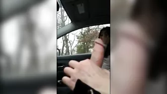 Indian girl sucking cock in car of stranger and swallowing cum