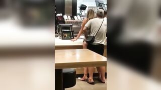 Man Slips Massive Dick Into Girlfriend's Tight Ass In Fast Food Joint