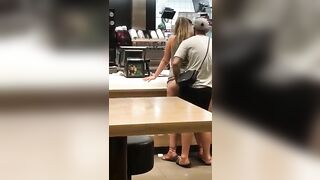 Man Slips Massive Dick Into Girlfriend's Tight Ass In Fast Food Joint