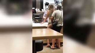 Man Slips Massive Dick Into Girlfriend's Tight Ass In Fast Food Joint