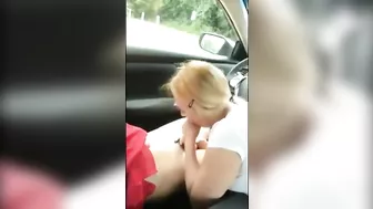 Buddy filming his friend getting a blowjob from a hooker in car