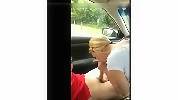 Buddy filming his friend getting a blowjob from a hooker in car