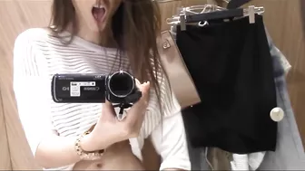 Horny Teen Girl Masturbating In A Public Fitting Room
