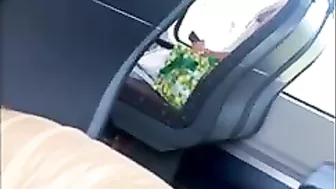 Woman Caught Peeping at Guy Dick Flashing and Jerking Off in Train