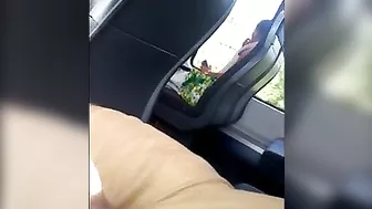 Woman Caught Peeping at Guy Dick Flashing and Jerking Off in Train