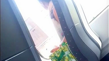 Woman Caught Peeping at Guy Dick Flashing and Jerking Off in Train