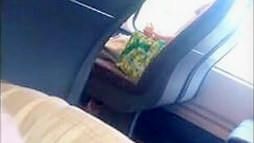 Woman Caught Peeping at Guy Dick Flashing and Jerking Off in Train