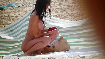 Busty, Nudist, Mature With Stunning Body, Beach