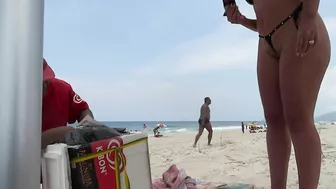 Seductive Brazilian Bikini-Clad Wife At The Beach