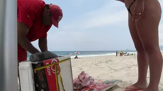 Seductive Brazilian Bikini-Clad Wife At The Beach