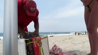 Seductive Brazilian Bikini-Clad Wife At The Beach