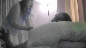 Massage Parlour Mature Asian Woman Jerks Off Client