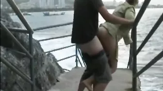 Passionate Couple Engages In Steamy Outdoor Sex By The Tantalizing Sea