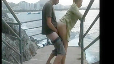 Passionate Couple Engages In Steamy Outdoor Sex By The Tantalizing Sea