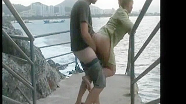 Passionate Couple Engages In Steamy Outdoor Sex By The Tantalizing Sea