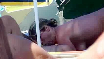 Scandalous! Nudist Beach Wives Doing Blowjobs Being Filmed By Voyeur!