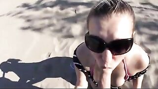 Hot And Steamy Oral Sex With Cumshot On The Beach With My Woman