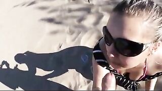 Hot And Steamy Oral Sex With Cumshot On The Beach With My Woman