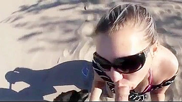 Hot And Steamy Oral Sex With Cumshot On The Beach With My Woman