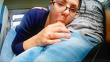 Intensely Horny Girl Performs Public Oral Sex On Train With Wild Abandon