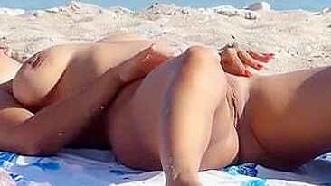 Naked pussy on the beach