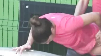 Exhibitionist couples caught fucking in public by voyeur camera