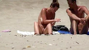 Beautiful Lady Nude at Cape Dage French beach