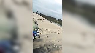 Voyeur Swinger Beach Sex Threesome One Guy and Two Girls