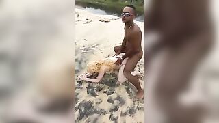 Voyeur Swinger Beach Sex Threesome One Guy and Two Girls