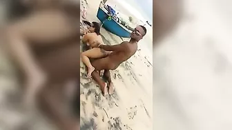 Voyeur Swinger Beach Sex Threesome One Guy and Two Girls
