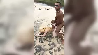 Voyeur Swinger Beach Sex Threesome One Guy and Two Girls