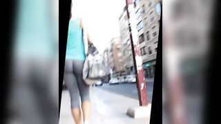 Candid Video Girl with Hot Ass in Yoga Pants Filmed on Street