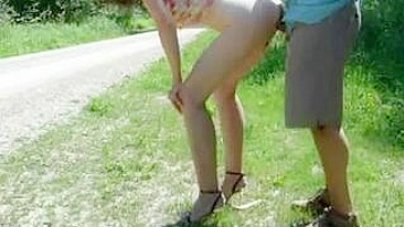 Unfaithful Spouse Experiencing An Outdoor Quickie