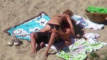 Shocking! Naughty Couple Caught Red-Handed Having A Steamy Public Beach Fuck!