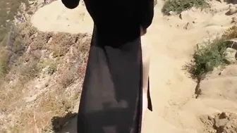 Pretty Young Girl Walking Totally Nude On Public Beach