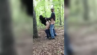 Passionate Italian Couple With Lustful Outdoor Woods Fucking Caught On Camera