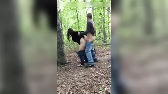Passionate Italian Couple With Lustful Outdoor Woods Fucking Caught On Camera