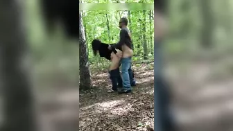 Passionate Italian Couple With Lustful Outdoor Woods Fucking Caught On Camera