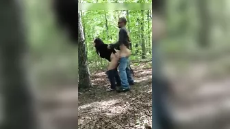 Passionate Italian Couple With Lustful Outdoor Woods Fucking Caught On Camera