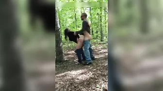 Passionate Italian Couple With Lustful Outdoor Woods Fucking Caught On Camera