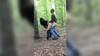 Passionate Italian Couple With Lustful Outdoor Woods Fucking Caught On Camera
