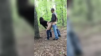 Passionate Italian Couple With Lustful Outdoor Woods Fucking Caught On Camera