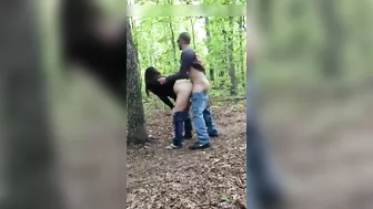 Passionate Italian Couple With Lustful Outdoor Woods Fucking Caught On Camera