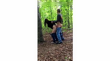 Passionate Italian Couple With Lustful Outdoor Woods Fucking Caught On Camera