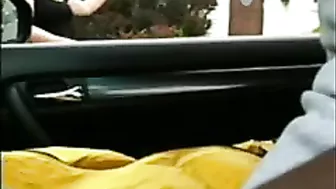 Black Dude in Car Flashes Dick at White Woman