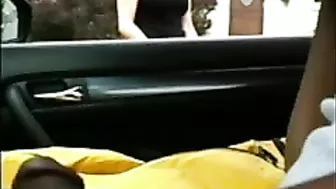 Black Dude in Car Flashes Dick at White Woman