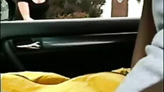 Black Dude in Car Flashes Dick at White Woman